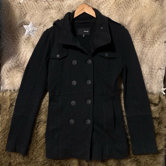 Hurley Jackets & Blazers - Hurley Black Peacoat Hurley Jackets & Blazers - Hurley Black Peacoat